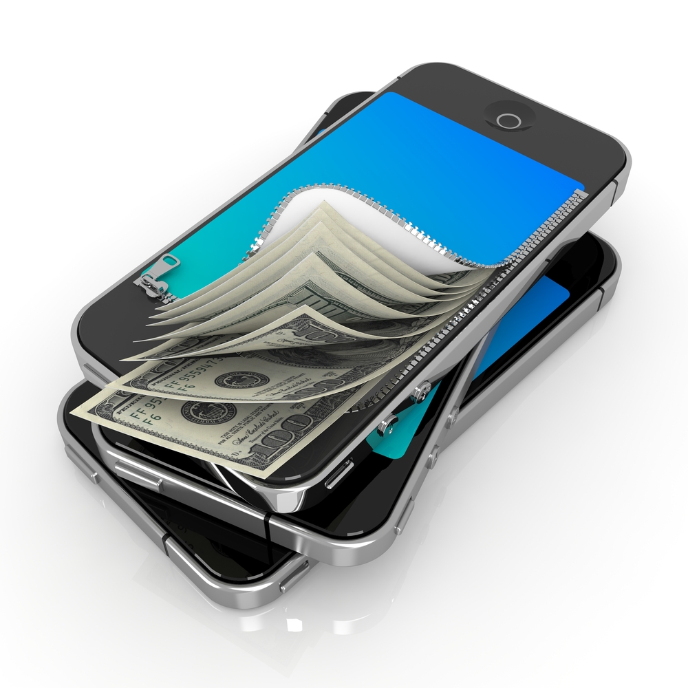 Smart Phone with Money 